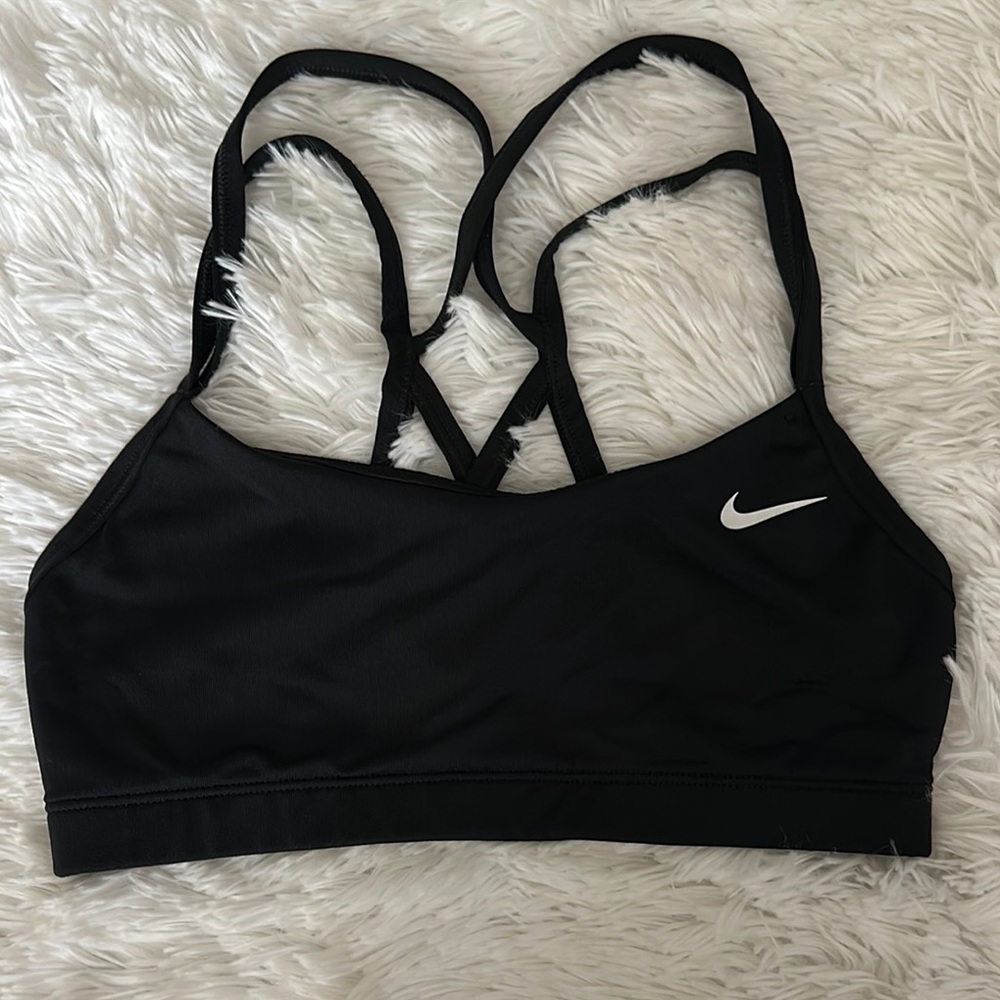 Nike Black Sports Bra with Criss-Cross Straps Small